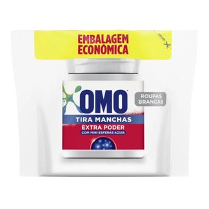 Tira Manchas Omo Em Pó Extra Poder Roupas Brancas Refil 380g