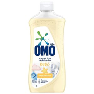 Lava Roupas Líquido Finas E Delicadas Bebê Omo 900ml