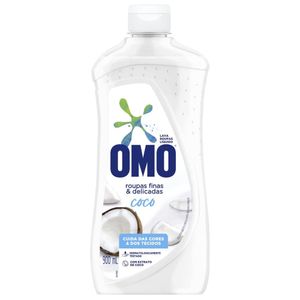 Lava Roupas Líquido Finas E Delicadas Coco Omo 900ml