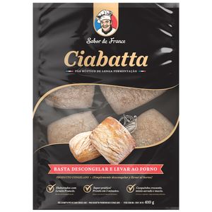 Pão Sabor De France Ciabatta Congelado 410g