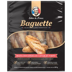 Pão Sabor De France Baguette Pré Assado Congelado 410g