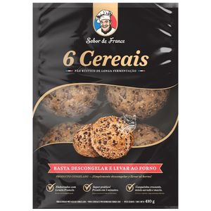 Pão Sabor De France 6 Cereais Congelado 410g