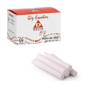 Giz Escolar Delta Reval Branco 260g