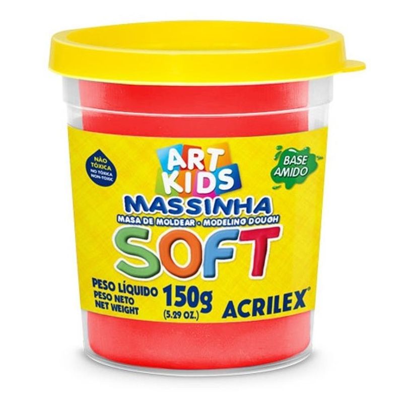 MASSA-MODELAR-ACRILEX-SOFT-150G-VERMELHO