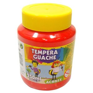 Tempera Acrilex Guache 250ml Vermelho Fogo