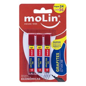 Grafite Escolar Molin 0.7mm Hb C/3