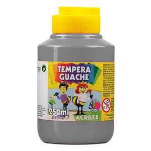Tempera Acrilex Guache Cinza 250ml