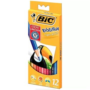 Lápis De Cor Bic Evolut Color 12 Cores