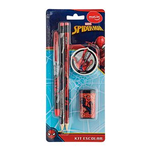 Kit Escolar Molin 5 Peças Spiderman