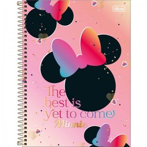 Caderno Tilibra Minnie 1 Materia 80 Folhas Grande Capa Dura