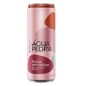 Água Gaseificada Da Pedra Sabor Frutas Vermelhas Lata 350ml