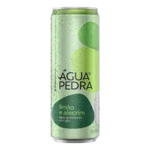 Água Gaseificada Da Pedra Sabor Limão E Alecrim Lata 350ml