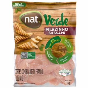 Filezinho Sassami De Frango Nat Verde Iqf Congelado 1kg