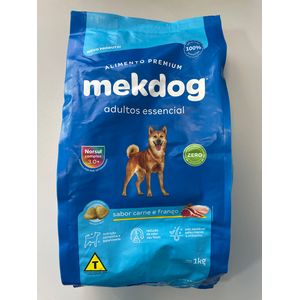 Ração Mek Dog Premium Adultos Essencial Sabor Carne E Frango 1kg