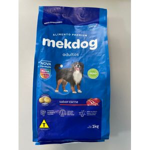Alimento Mek Dog Premium Para Cães Adutos Sabor Carne 1kg