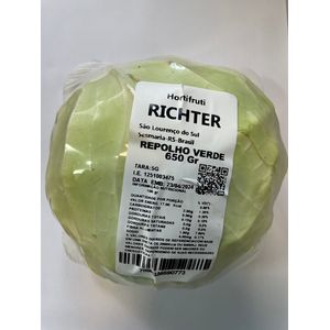 Repolho Verde Richter Embalado 650g