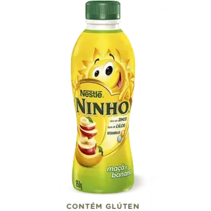 Iogurte Nestlé Ninho Sabores Maçã E Banana Garrafa 850g