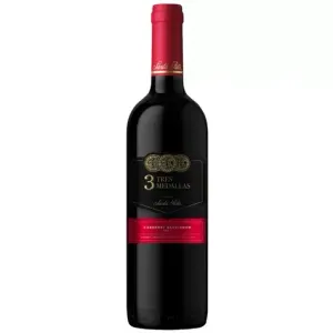 Vinho Chileno 3 Medallas Tinto Seco Cabernet Sauvignon Garrafa 750ml