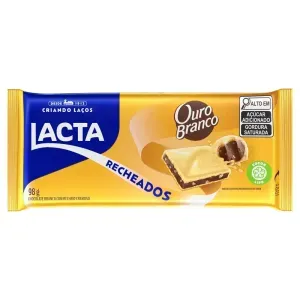 Chocolate Lacta Recheio Ouro Branco Barra 98g