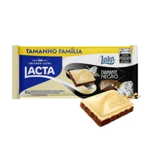 Chocolate Lacta Tamanho Família Laka+Diamante Negro 165g