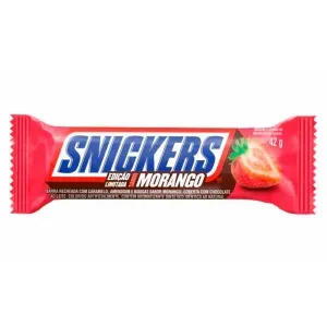 Chocolate Snickers Sabor Morango Barra 42g