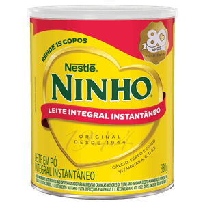 Leite Em Pó Ninho Integral Instantâneo Lata 380g