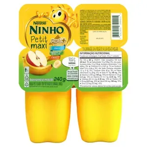 Queijo Petit Suisse Ninho Banana E Maçã Bandeja 240g