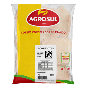 Sobrecoxa De Frango Com Osso Agrosul Iqf Congelado 1kg