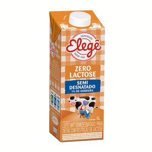 Leite Uht Elegê Semidesnatado Zero Lactose Com Tampa 1l