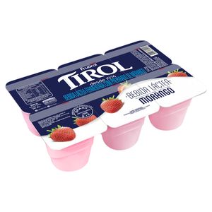Bebida Láctea Fermentada Tirol Sabor Morango Bandeja 480g