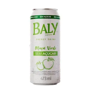 Energético Baly Sabor Maçã Verde Zero Açúcar Lata 473ml