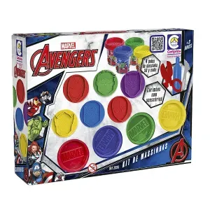 Brinquedo Cotiplás Massinha Marvel Avengers Carimbo