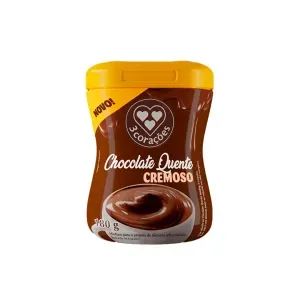 Chocolate Quente Em Pó 3 Corações Pote 180g