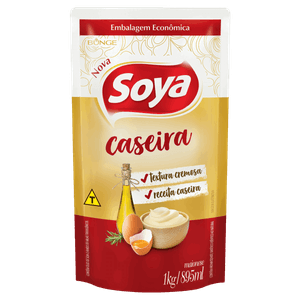 Maionese Soya Caseira Sachê Embalagem Econômica 1kg