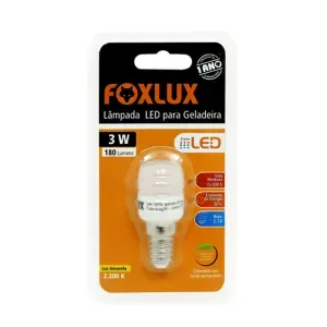 Lâmpada Foxlux Led Para Geladeira E-14 3w