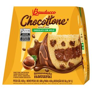 Chocottone Recheio Sabor Chocolate Com Avelã Bauducco 450g