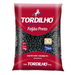 Feijão Tordilho Tipo 1 Preto 1kg