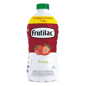 Bebida Láctea Fermentada Frutilac Sabor Morango Garrafa 1,2kg