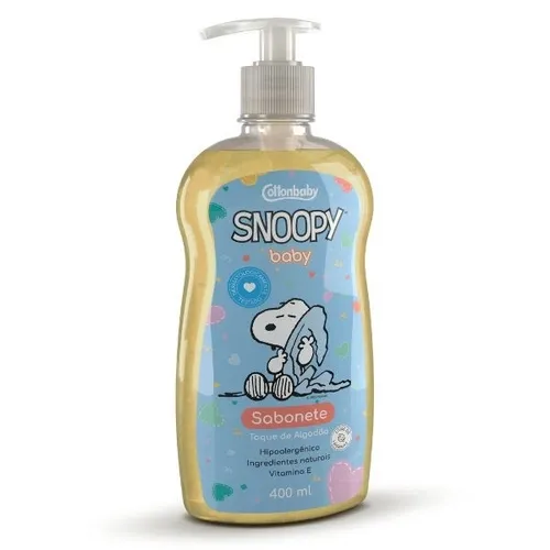 SAB-LIQ-COTTONBABY-SNOOPY-BAB-400ML-TOQUE-ALGODAO