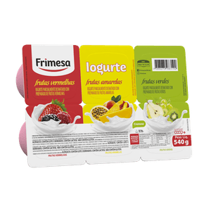 Iogurte Frimesa De Frutas Vermelhas, Amarelas E Verdes Bandeja 540g