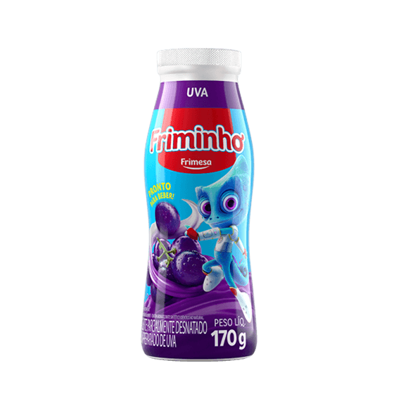 Iogurte sabor Uva Friminho Frimesa 170g