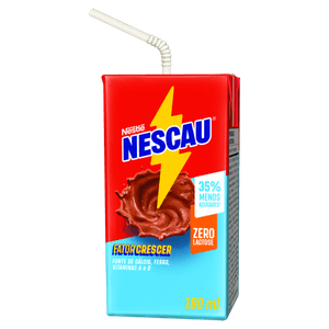 Bebida Láctea Uht Sabor Chocolate Zero Lactose Nescau 180ml