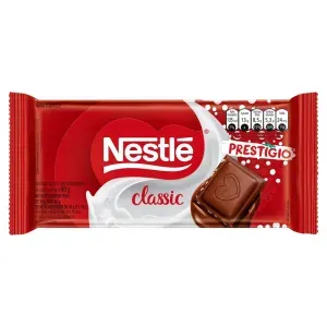 Chocolate Nestlé Classic Ao Leite Prestígio Barra 80g