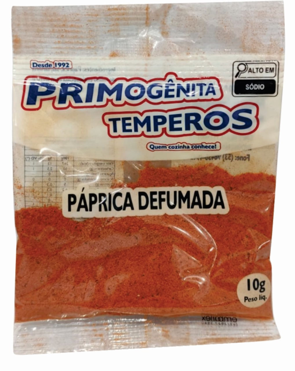 Condimento Primogênita Páprica Defumada 10g