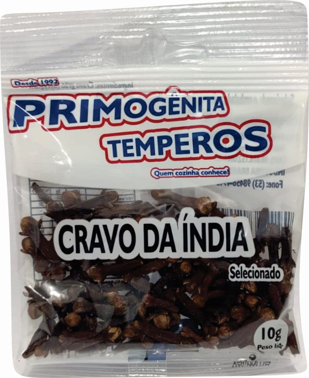 Condimento Primogenita Cravo Da Índia 10g