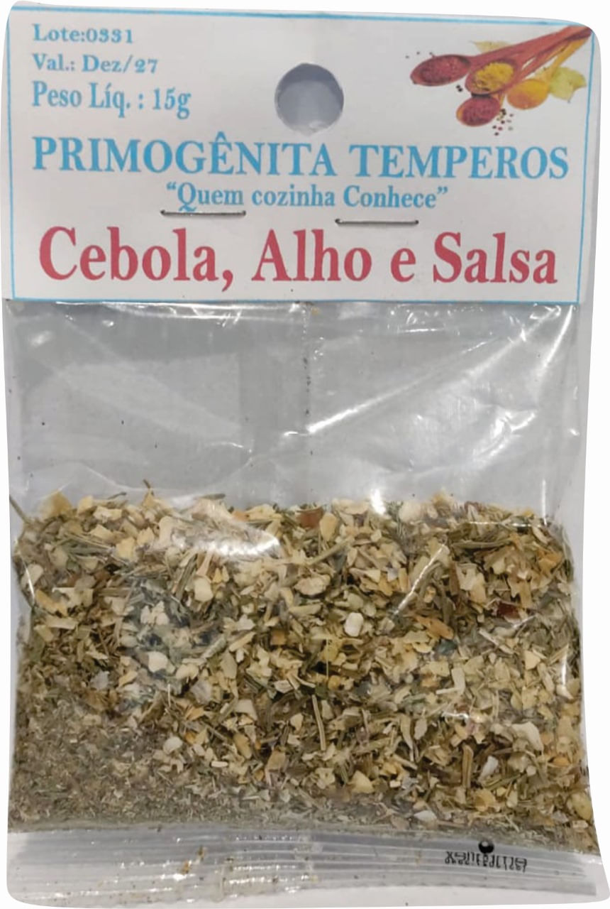 Condimento Primogênita Cebola, Alho E Salsa 15g