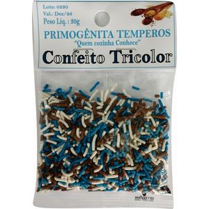 Confeito Primogênita Tricolor 30g