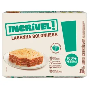 Lasanha Incrível 100% Vegetal Bolonhesa Congelada 350g