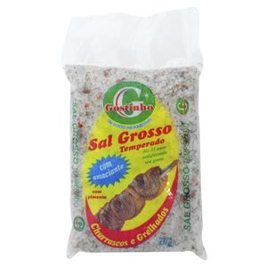 Sal Temperado Gostinho Com Amaciante Para Churrasco 1kg