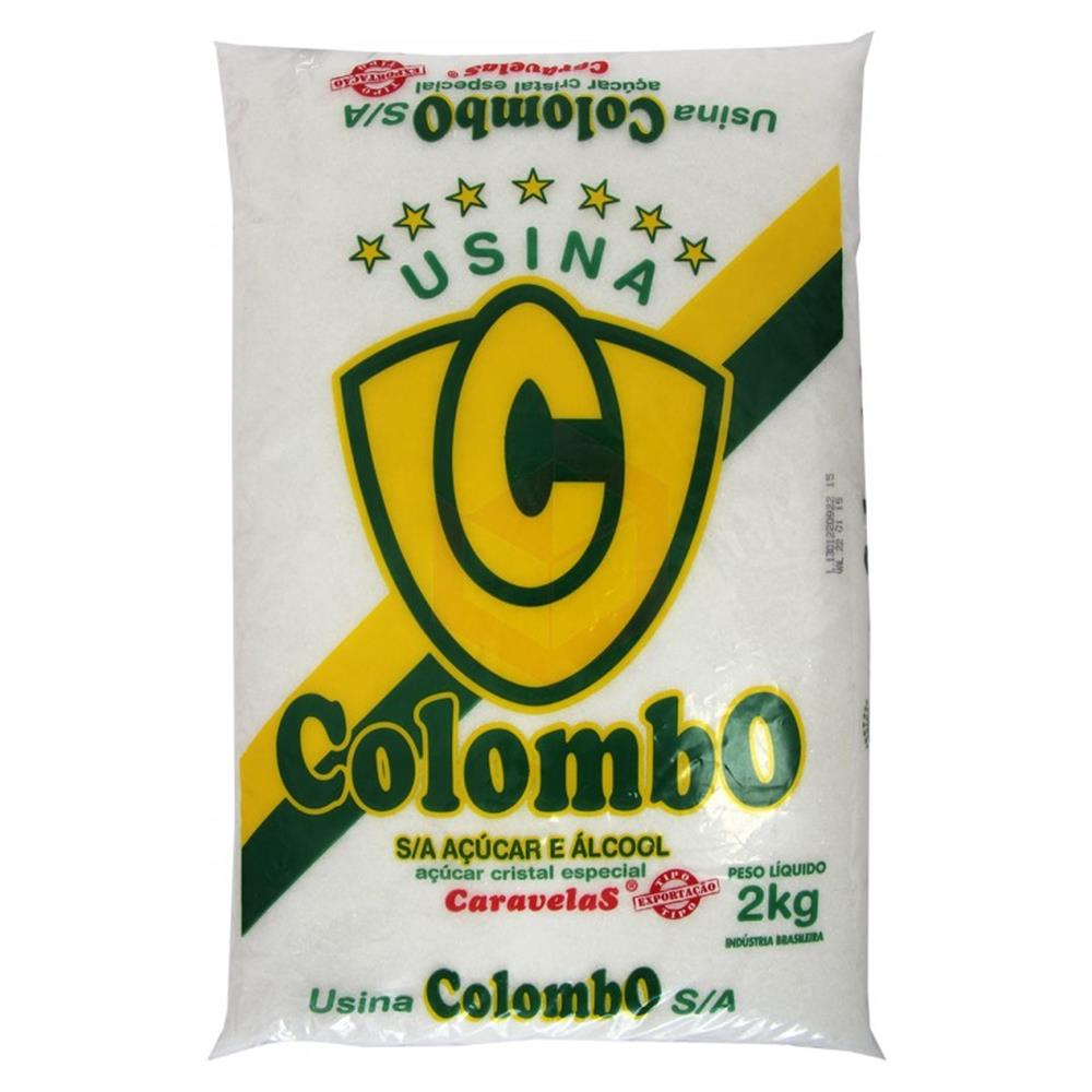 Açúcar Cristal Colombo 2Kg